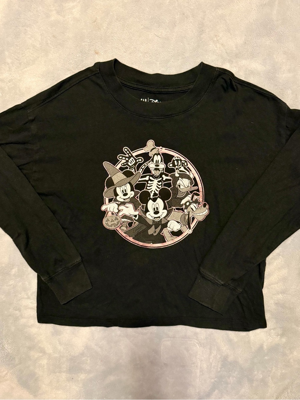 GAP Kids Disney Black Halloween long sleeve (large)